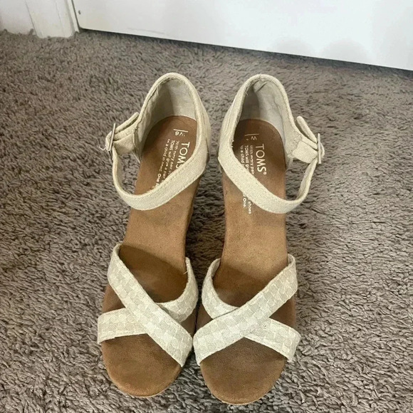 [TOMS] Natural Woven Strappy cork wedge - Picture 5 of 6